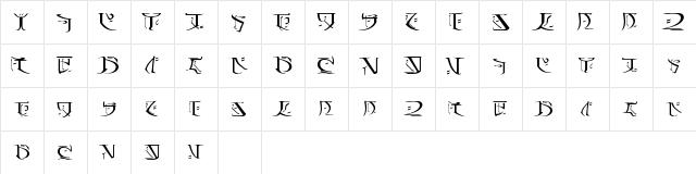 Falmer Regular  glyph index