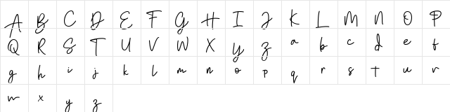 Bratarini FREE Regular  glyph index