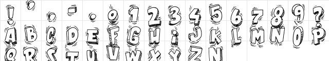 Good Morning Regular  glyph index