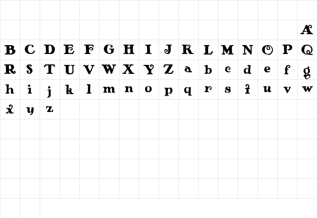 Plakat Demo Regular  glyph index