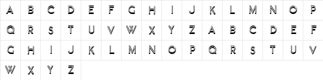 Liberta Regular  glyph index