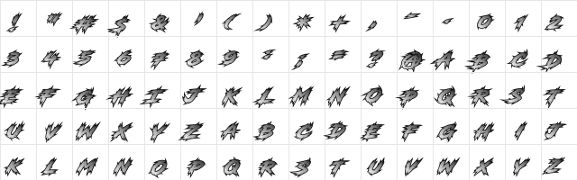Sectar SP Regular  glyph index
