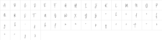 Argents Free Regular  glyph index