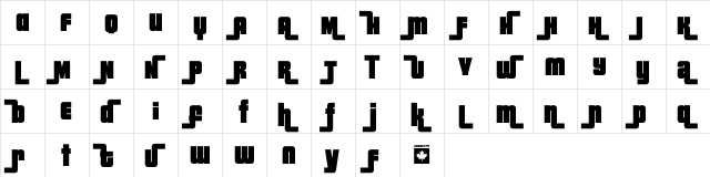 Jazz Gothic-Alt Regular  glyph index