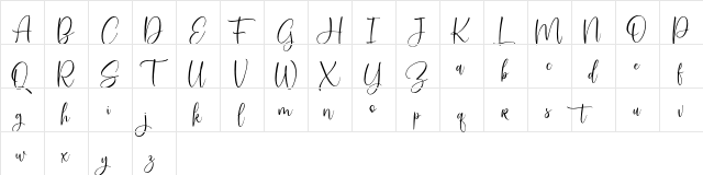 SweetServe FREE Regular  glyph index