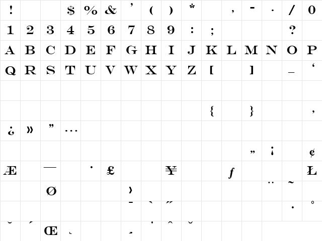 Walk This Way 2 Regular  glyph index