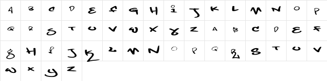 NewerSymbolFont5 Regular  glyph index