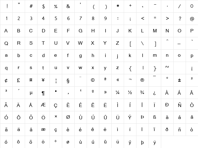 Vrinda Normal  glyph index