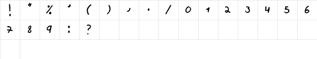 barak Regular  glyph index