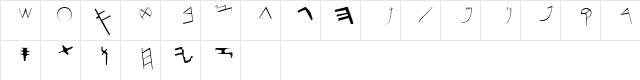 Paleo-Hebrew NormalA  glyph index