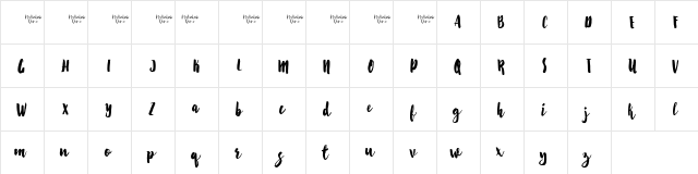 Starshine Demo  glyph index