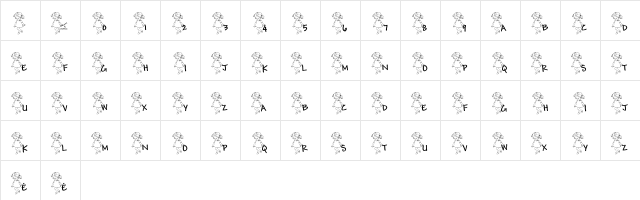 LCR Maya's Letters Regular  glyph index
