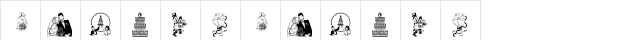 KR Wedding Regular  glyph index