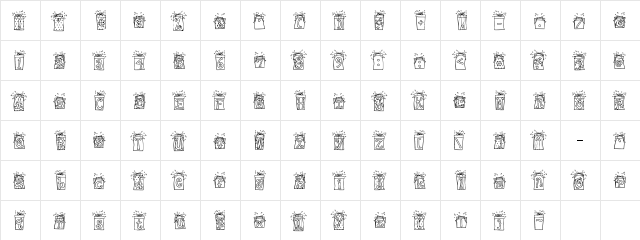 LDJ BirthdayGifts Regular  glyph index