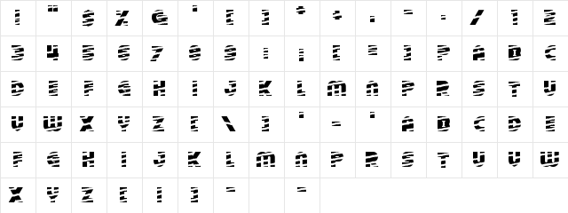 Tinsel Christmas Regular  glyph index