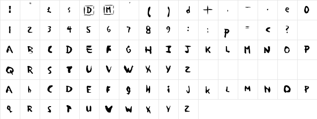 Under Treatment Regular  glyph index
