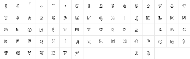 Loosh Regular  glyph index