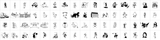 ModernPeace Regular  glyph index