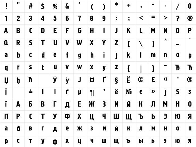 Hermes Normal  glyph index