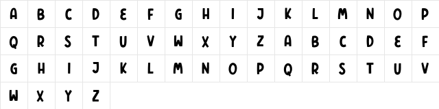 Polers Free Regular  glyph index