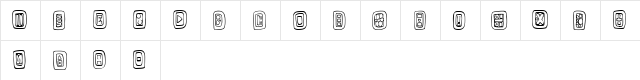 Natural Signs Regular  glyph index