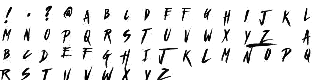 Haze Dark Demo Regular  glyph index