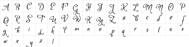 Gaby Demo  glyph index