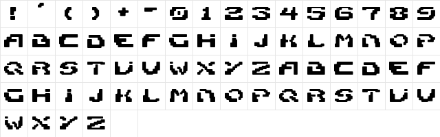 Blokk Regular  glyph index