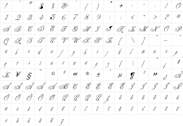 Osirus-Normal Regular  glyph index