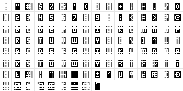 Y-Grid Regular  glyph index