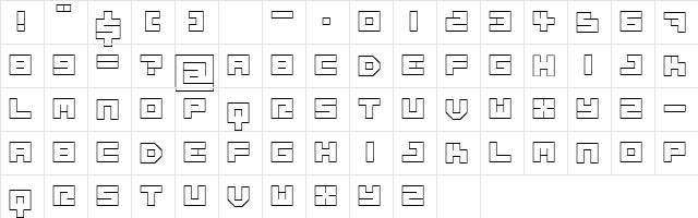 Miss Ellen Regular  glyph index