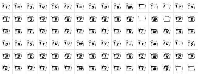 Eyes Only Outline Semi-Condensed Outline Semi-Condensed  glyph index