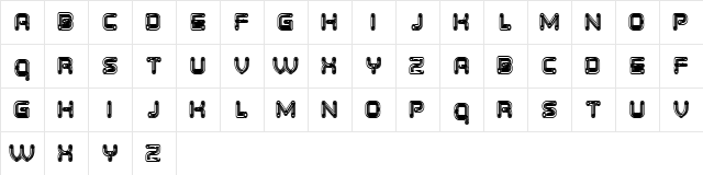 Majestic Regular  glyph index