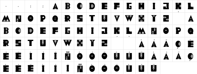 JMH Alien Sound Regular  glyph index