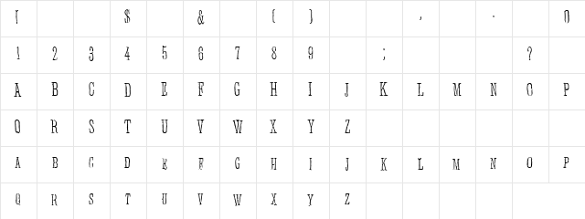 Haze the Maze Regular  glyph index
