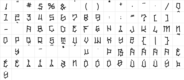 Graf Script Demo Regular  glyph index