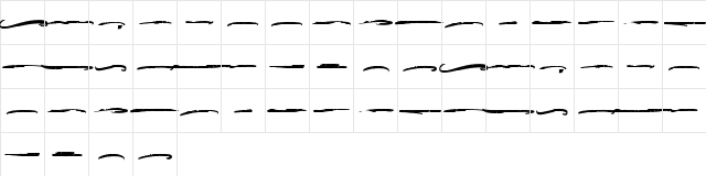 Hallington Swash Regular  glyph index