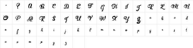 Prescribe Regular  glyph index