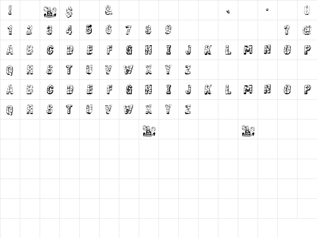 Stone block Regular  glyph index