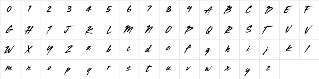 Super Sonic - Demo Regular  glyph index