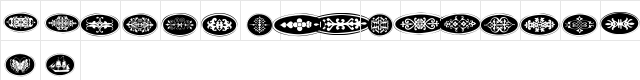 Ellipses Regular  glyph index
