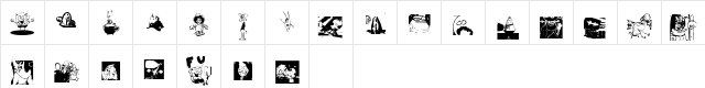 Spongebob Dingpants Regular  glyph index