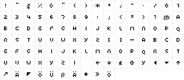 HIAIRPORTARRIVAL Regular  glyph index