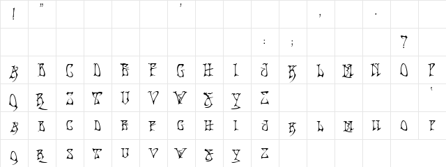 Hadert Regular  glyph index