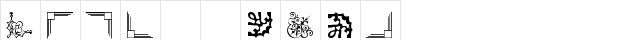 Vintage Decorative Corners 12 Regular  glyph index