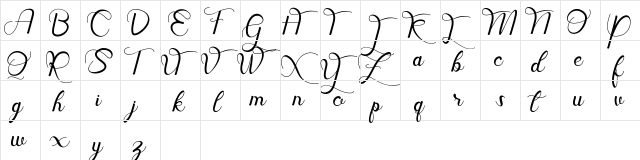 Hill Diary DEMO Regular  glyph index