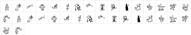 KR Christmas 2002 Dings 2 Regular  glyph index