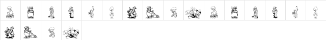 KR Summer Gardening Regular  glyph index