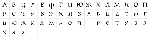 HellasUncialSCapsSSK Regular  glyph index