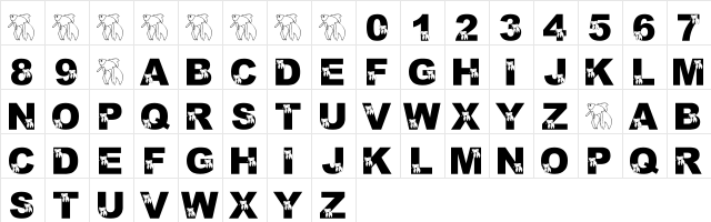 LMS Master Beta Mike Regular  glyph index